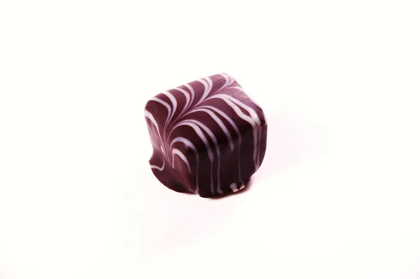 白い背景の上に作られたチョコレートの手 — ストック写真