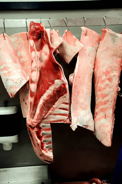 Macellazione Carne Fresca Cruda — Foto Stock