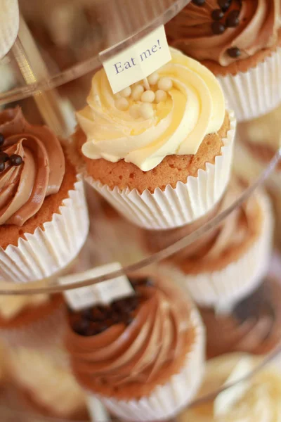 Ingerichte Cup Cakes Dessert — Stockfoto