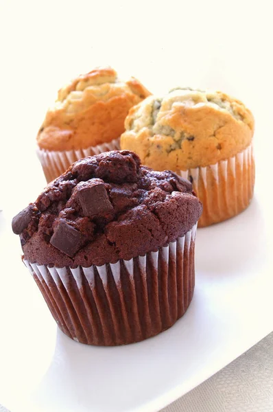 Muffin Appena Sfornati Gustosi — Foto Stock