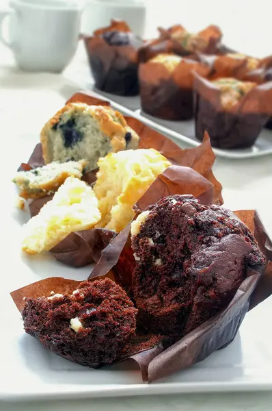 Muffins Frais Cuits Four Savoureux — Photo