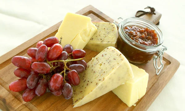 Seleção Queijo Saboroso Misto — Fotografia de Stock