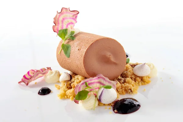 Plated Tasty Chocolate Dessert — Stock Photo, Image