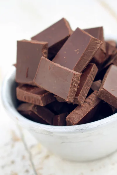 Losse Chocoladestukjes Dessert — Stockfoto