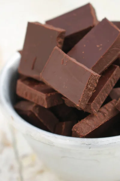 Losse Chocoladestukjes Dessert — Stockfoto