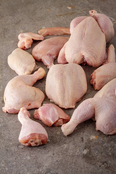 Färsk Kyckling Delar — Stockfoto