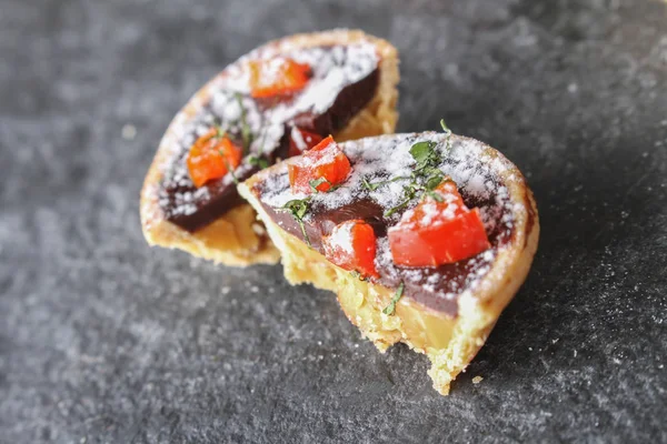 Mini Çikolata Kırmızı Biber Tartlets — Stok fotoğraf