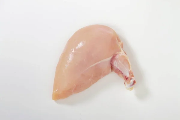 Kyckling Portionr Vit Bakgrund — Stockfoto