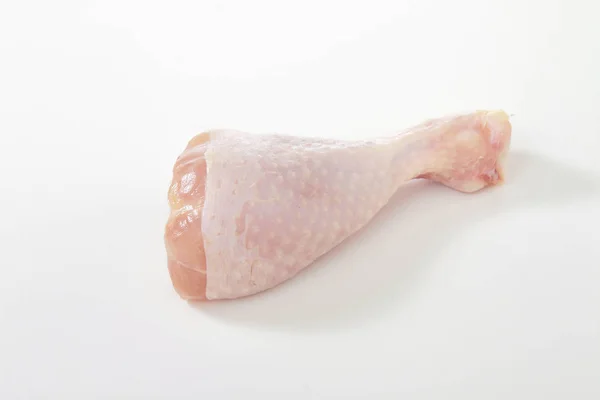 Porção Frango Cru Fundo Branco — Fotografia de Stock