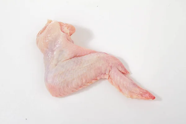 Сырой Курицы Белом Фоне — стоковое фото