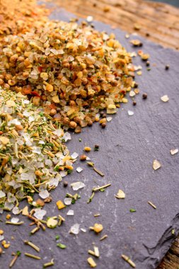 karışık aromalı tuzları yakın çekim