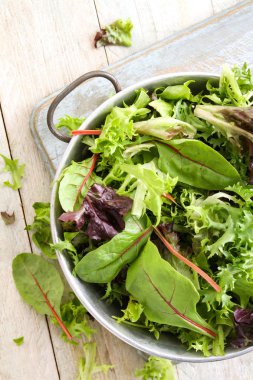 taze lezzetli salata yaprakları