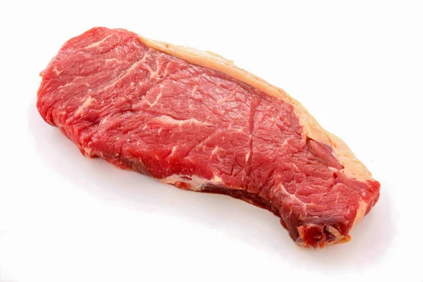 Aged Beef Steak Cut White Background — Stock Photo, Image