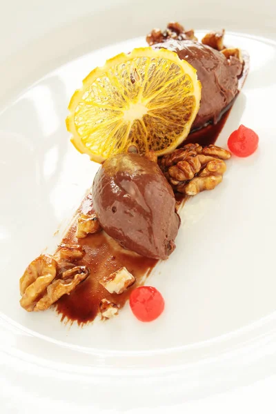 Savoureux Dessert Mousse Chocolat — Photo