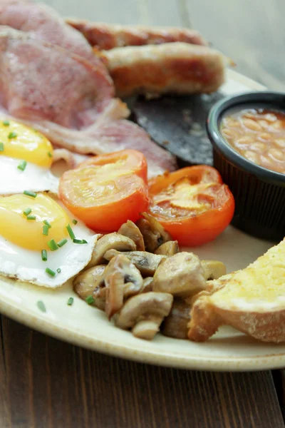 Desayuno Inglés Completo Cocinado Tradicional —  Fotos de Stock