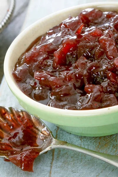 Chutney Augurk Relish Schotel — Stockfoto