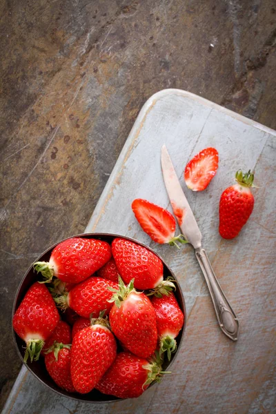 Fresas Frescas Maduras Fruta — Foto de Stock