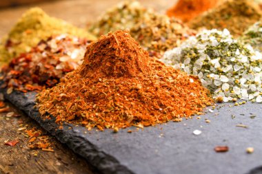 karışık aromalı tuzları yakın çekim