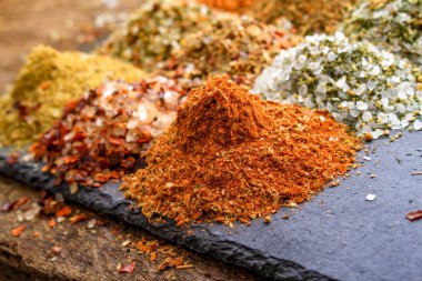 karışık aromalı tuzları yakın çekim