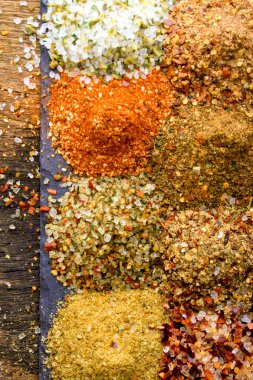 karışık aromalı tuzları yakın çekim