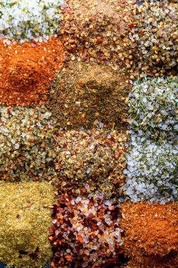 karışık aromalı tuzları yakın çekim