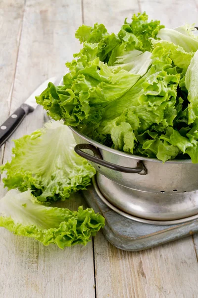 Frische Schmackhafte Salatblätter — Stockfoto