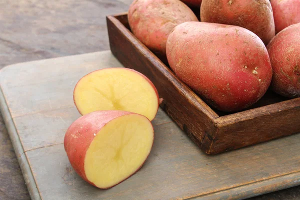 Preparazione Patate Fresche Crude — Foto Stock