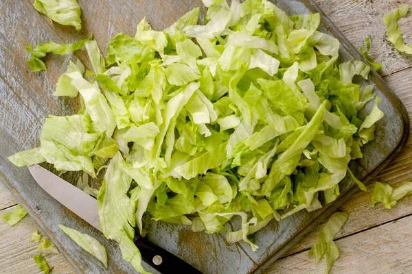 Hojas Ensalada Sabrosas Frescas —  Fotos de Stock