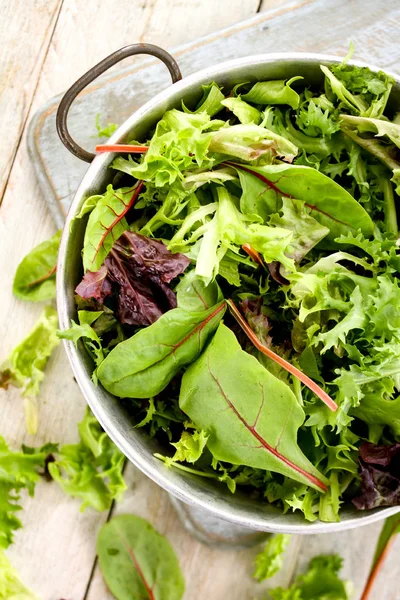 Frische Schmackhafte Salatblätter — Stockfoto