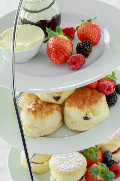 Traditionell Afternoon Tea Urval — Stockfoto