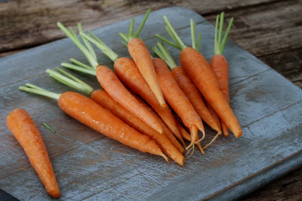 Preparación Zanahorias Bebé Pequeño — Foto de Stock