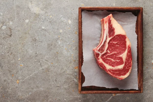 Aged Beef Steak Cut Table — Stock Photo, Image