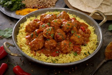 kaplama köfte yemek tabağı