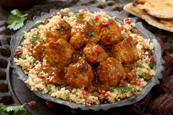 Farine Boulette Viande Plaquée Dans Assiette — Photo