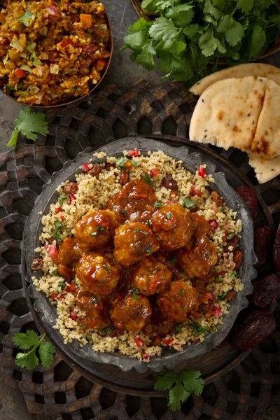 Kaplama Köfte Yemek Tabağı — Stok fotoğraf