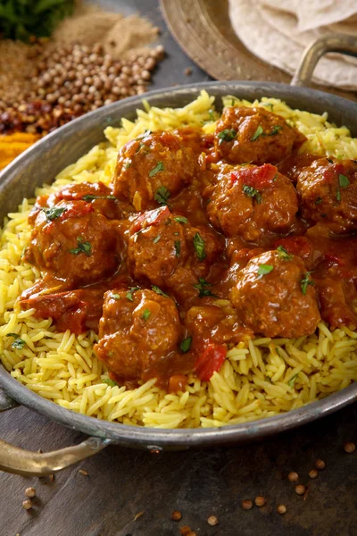 Plated Meatball Meal Plate — Stock Photo, Image