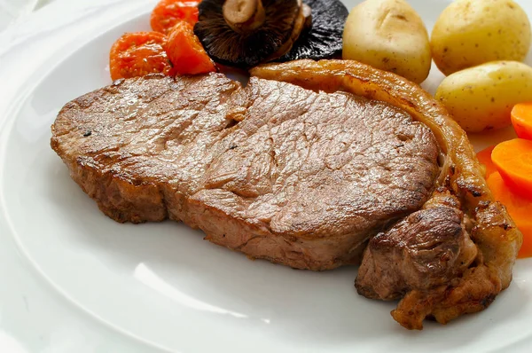 Cooked Sirloin Steal Meal — Stock Photo, Image