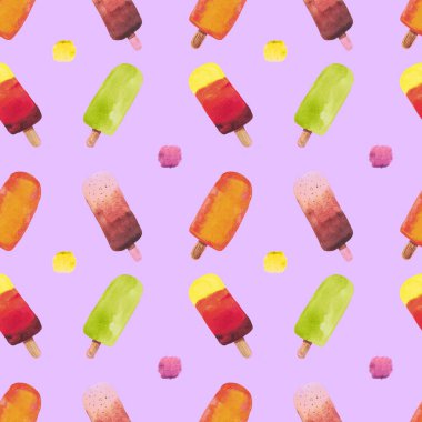 Suluboya dondurma desen