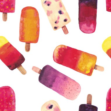 Suluboya dondurma desen