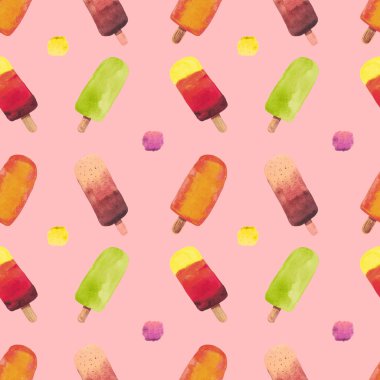 Suluboya dondurma desen