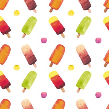 Suluboya dondurma desen