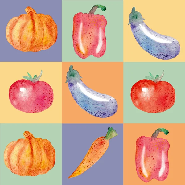 Ilustración Pop art con verduras —  Fotos de Stock