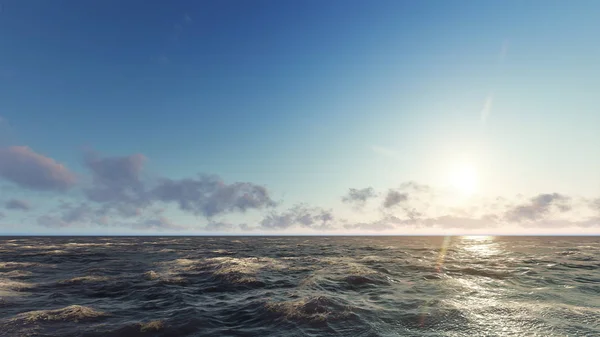 Oceaan Met Cloud Zonsondergang — Stockfoto