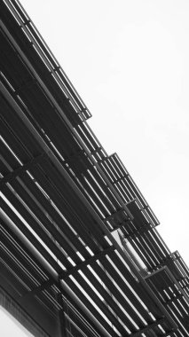 Cephe dikey yapı soyut kompozisyon metal deklanşör