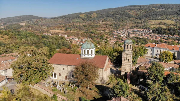 Elena Aerial Panorama Met Kerk Klokkentoren — Stockfoto