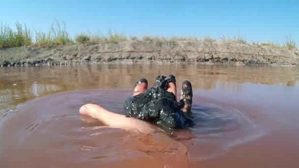 Lago Sal Lama Cura Burgas — Vídeo de Stock