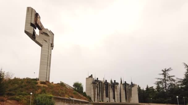 Monumen Bendera Samarskoto Zname Stara Zagora Samara — Stok Video