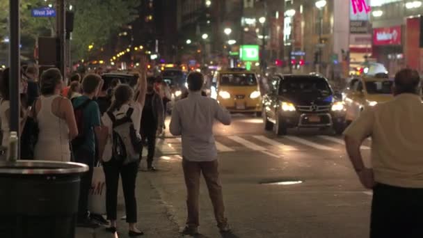 New York Usa September People Different Ethnicities Evening Rush Hour — Stock Video