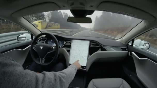 Tesla Xoomous Car Mars 2017 Autonome Robotisé Auto Conduite Sur — Video