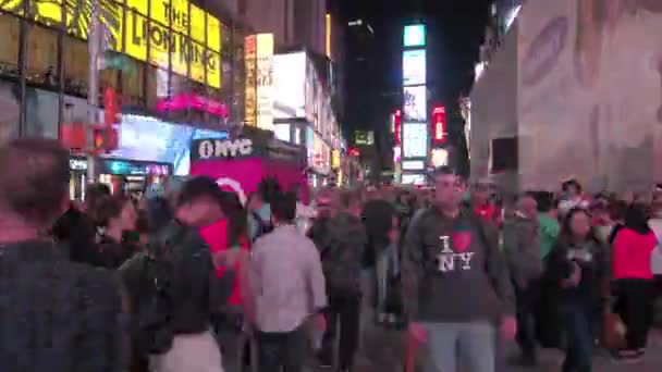 Nueva York Septiembre Hiperlapse Masas Gente Local Turistas Brillante Adornado — Vídeos de Stock